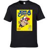 Men's Wrestling Competition Summer Letter Cartoon Printed Round Neck T-shirt Outdoor Sports 100% Cotton Breathable Short Sleeve