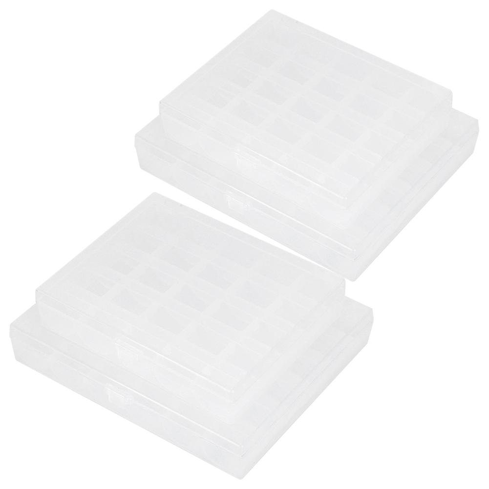 4pcs Sewing Bobbins Storage Box 25 36 Grids Transparent Plastic Spools Case Home Sewing Accessories