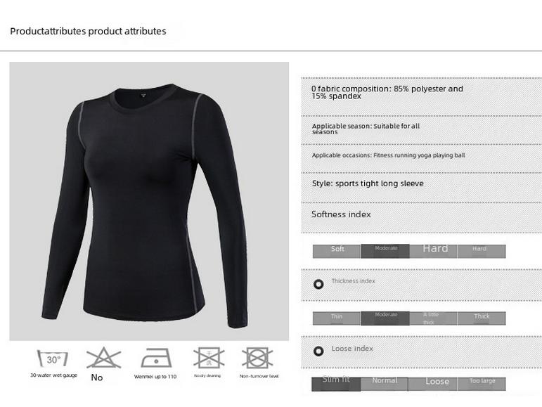 Women's PRO Moisture-Wicking Long Sleeve Yoga Training T-Shirt