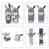 4 PZ/SET Calzini Sonaglio per Bambini Set Sonagli da Polso Animali di Peluche Carini Calzini Trova Piedi 0~12 Mesi Per Neonati Regalo