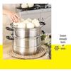Mr. Jane 3-Layer Stainless Steel Steamer Pot, 36cm
