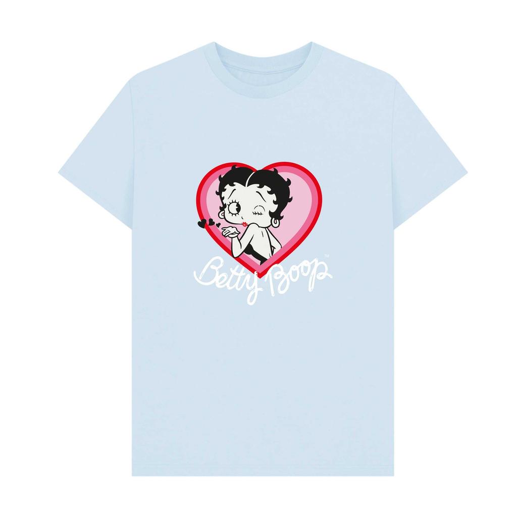 Betty Boop Unisex Erwachsenen Kusswerfen T-Shirt
