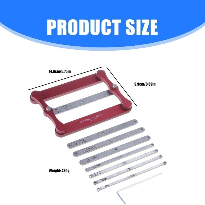 Q1FD Stainless Steel Center Gauge Woodworking Marking Tool with Various Specifications for Accurate Hole Location