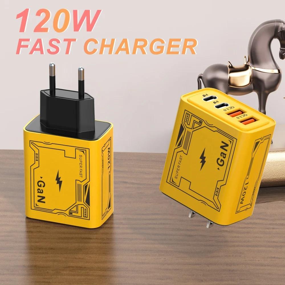 USB Type C Charger 4 Ports PD Fast Charging Mobile Phone Charger Adapter for iPhone Samsung Xiaomi MI Quick Charge Wall Charger