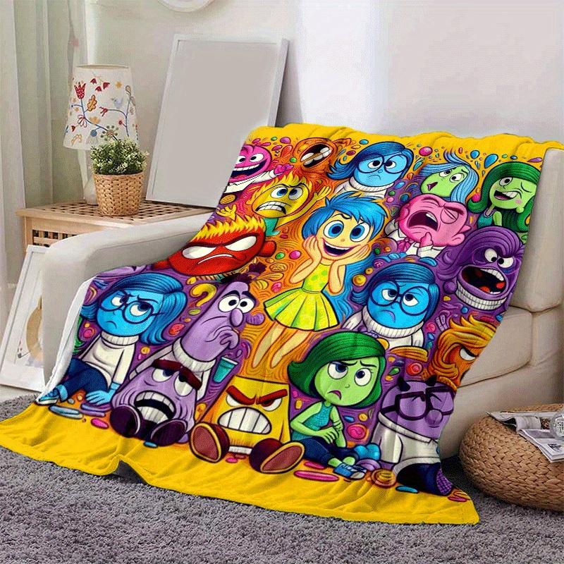 1pc Inside Out Printing Blanket - Soft, All-Season Throw for Living Room, Bedroom,Personalized Gift with Adorable Cartoon Design
