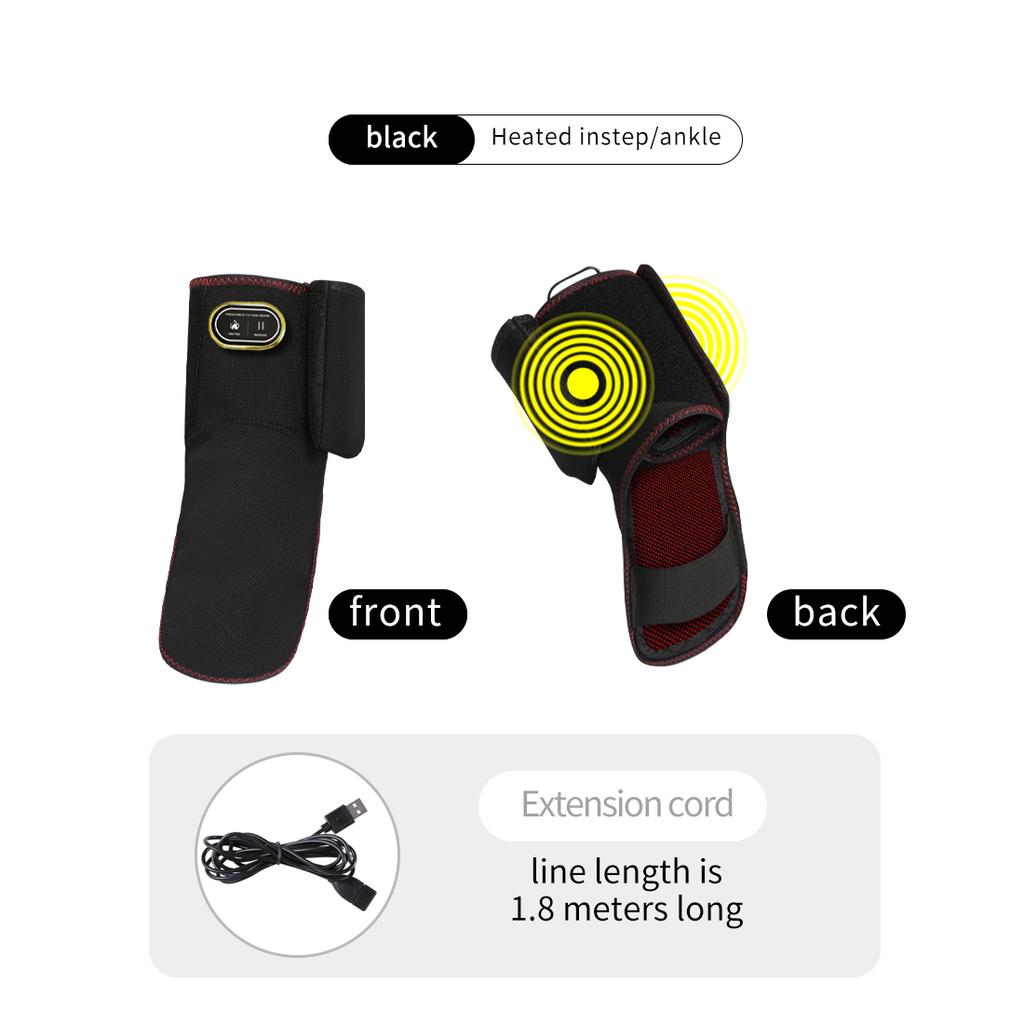 Heated Ankle Massager 3 Heating Modes & Timer Function Achilles Tendonitis Relief Sprain Recovery Sports Ankle Sprain Stabilizer