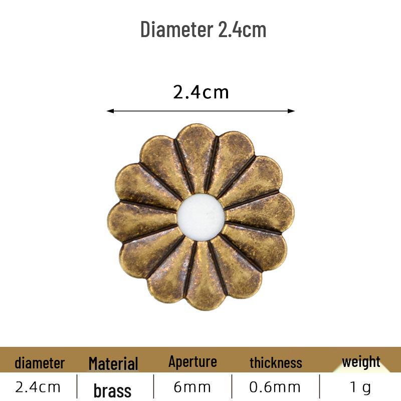 Rondella Piana Gasket in Ottone Rame Antico con Manico Irregolare per Costruzione Mobili Classici