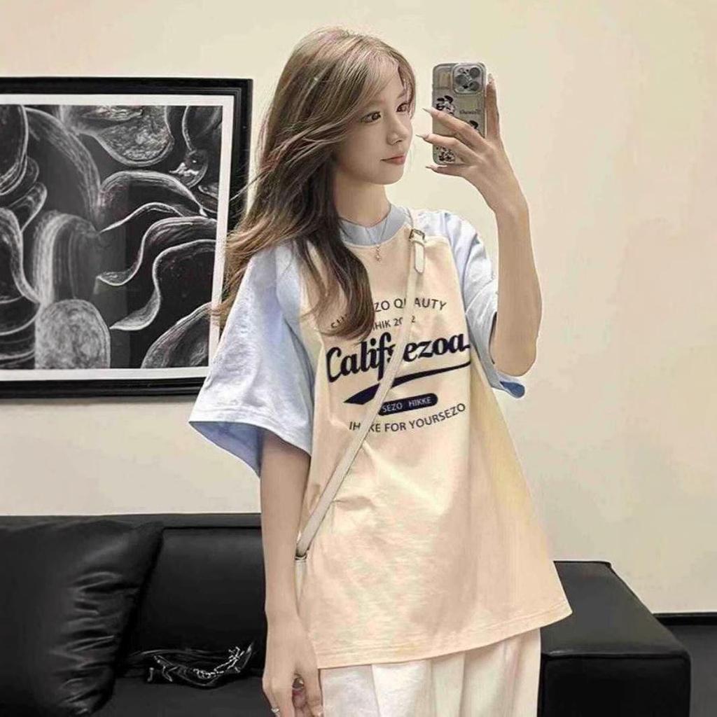 Plus Size Dopamine Raglan T-Shirt - Women's Summer Loose Fit Half-Sleeve for Teens