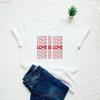 Liebe Ist T-Shirt Vintage Oberteil Für Jeden Tag Designer Kleidung Homme Mode Dehnbar Unisex Grafik Weich Leicht