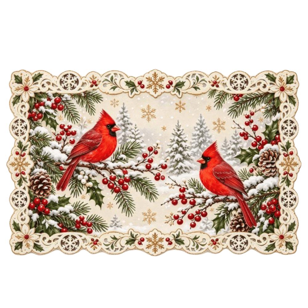 Snowman Elk Xmas Table Mat Coaster Square Dining Mat Christmas Table Placemat Winter Season