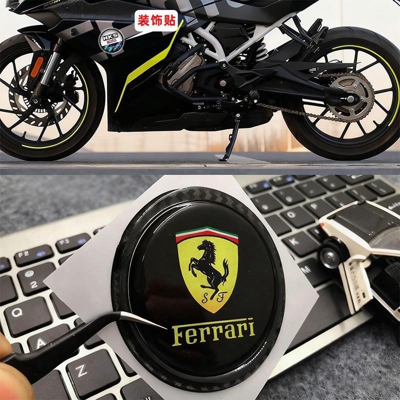 Suitable for Ferrari Emblem Decorative Car Badges Stickers Soft Rubber Sticker Personalized Scratch Protection Decal Accessories MQ0