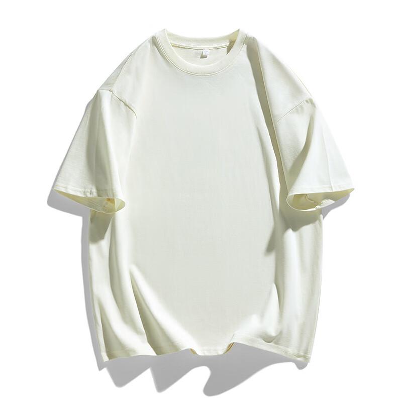 JIAOXIU Men s 250G Solid Cotton Short-Sleeve T-Shirt S