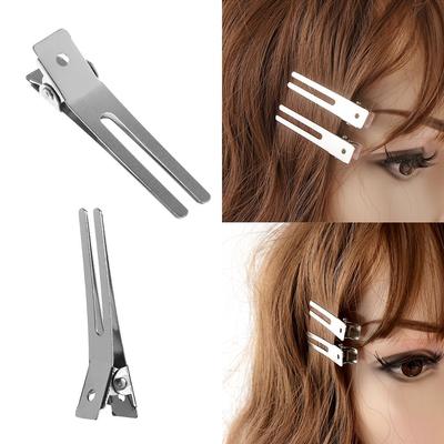 Steel Makeup Clip Setting Hairdressing Style Double Prong Fixed Hair Clip Duck Mouth Hair Clip
