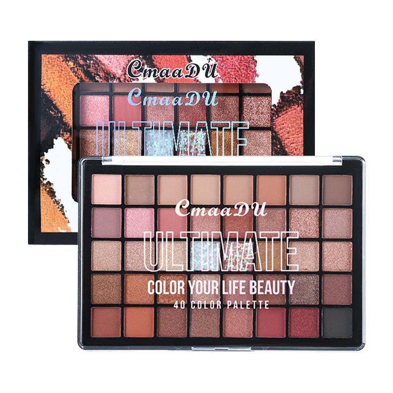 European and American Color Plate 40-color Eyeshadow Blue Purple Pearlescent Cos Matte Earth Color Makeup Plate