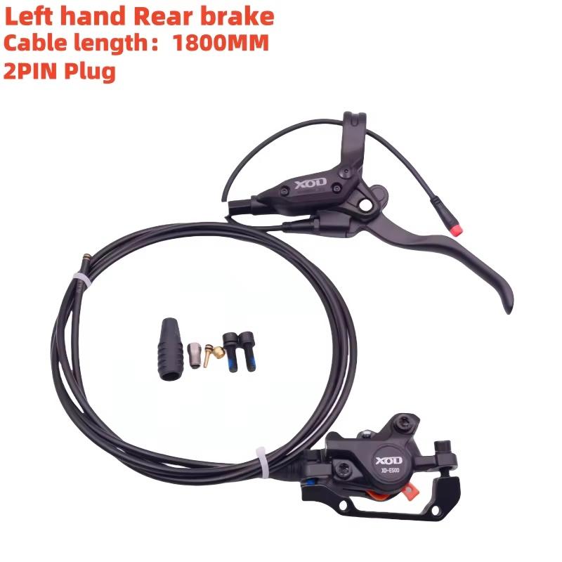 XOD E-Bike Hydraulic Brake Cut Off Power Brake 2 Pin Waterproof Plug Hose Front 1000mm / Rear 1800mm Bike Disc Brake