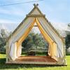 Triangle Log Cabin Style Dining Tent for Outdoor Camping and BBQ