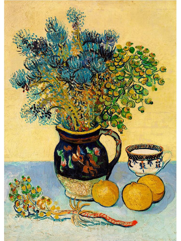 Impressionist Vincent Van Gogh Bouquet Sunflowers In Vase Poster Canvas Painting Abstract Roses Wall Art Room Home Decoration