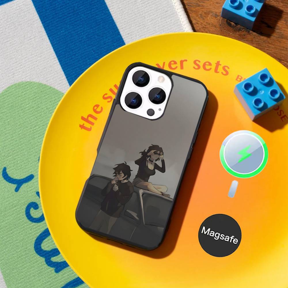 The C-Coffin of Andy and L-Leyley For iPhone 17,16,15,14,13,12,11,Pro,Max,Plus Magnetic Wireless Charging Black Phone Case