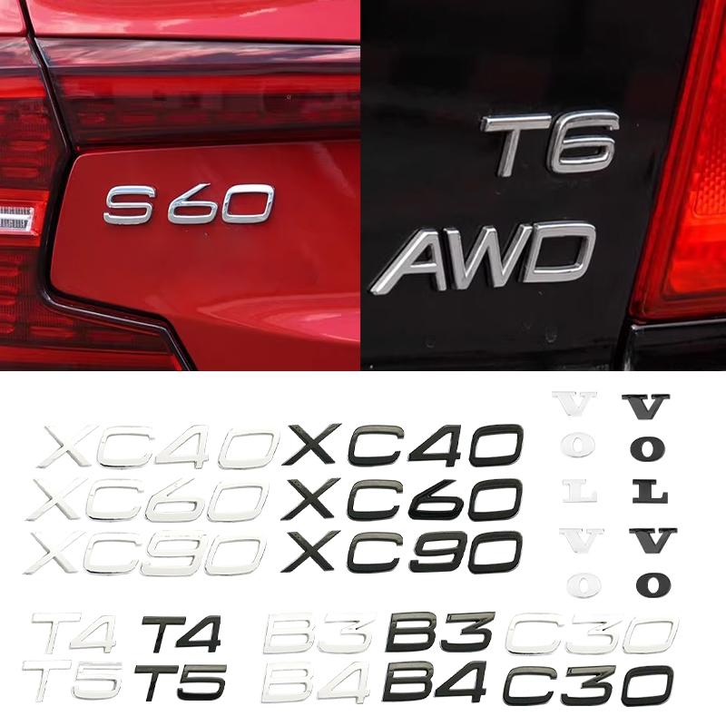 Car Trunk Logo Sticker Decoration Accessories For Volvo Rdesign Polestar AWD S60 S60L XC60 XC90 CX40 V60 S80 S80L B6 B8 T8 D8 B5