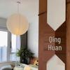 Nordic Wabi-Sabi Japanese Style Paper Lantern: Round Pendant Light by Isamu Noguchi