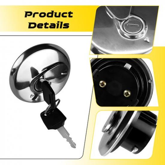 Gas Lid Fuel Tank Cap Cover And 2 Keys Lock Kit Universal For Most Motorcycle