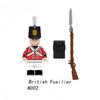 Napoleonic Wars Military Soldiers Building Blocks WW2 Mini Action Figures French British Fusilier Rifles Weapons Toys For Kids