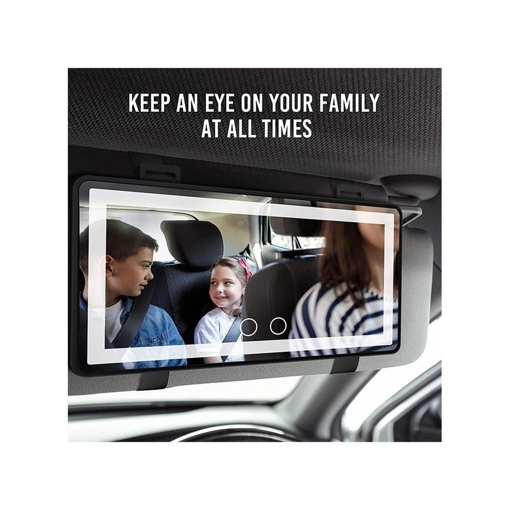 Padom Car Visor Vanityrror Rechargeable with 3 Light Modes & 60 LEDsrror for Truck SUV Rear View Dimmable Touch Screen Car As A Gifts
