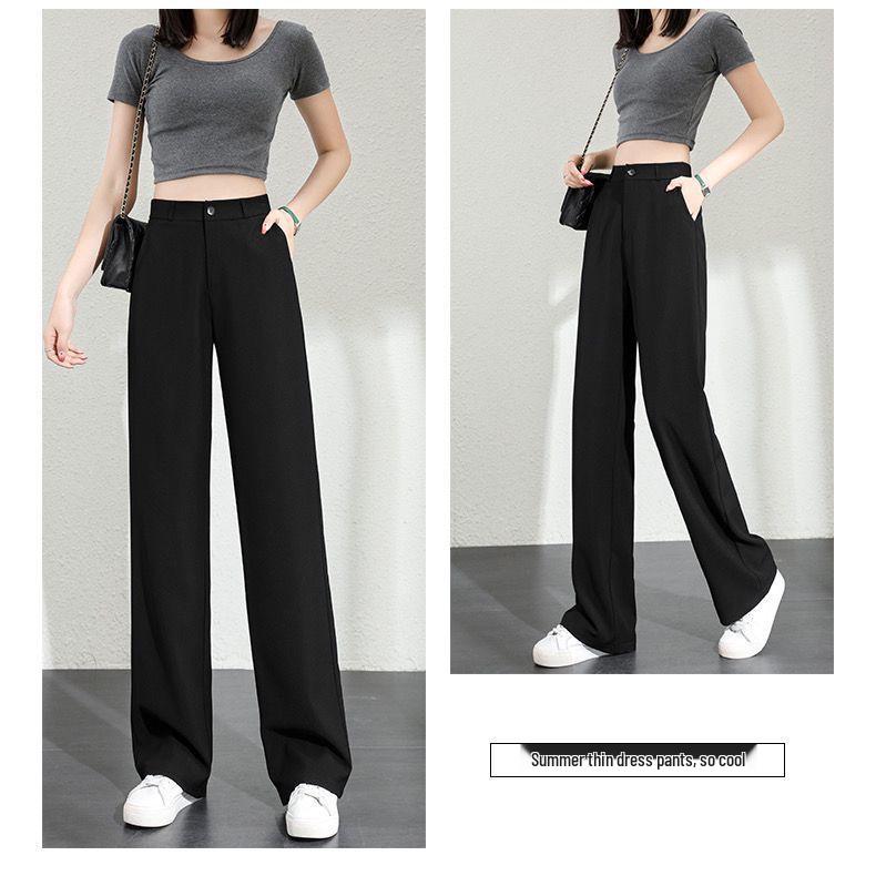 

Летние женские брюки с широкими штанинами и эластичной талией, с карманами 3XL чёрный