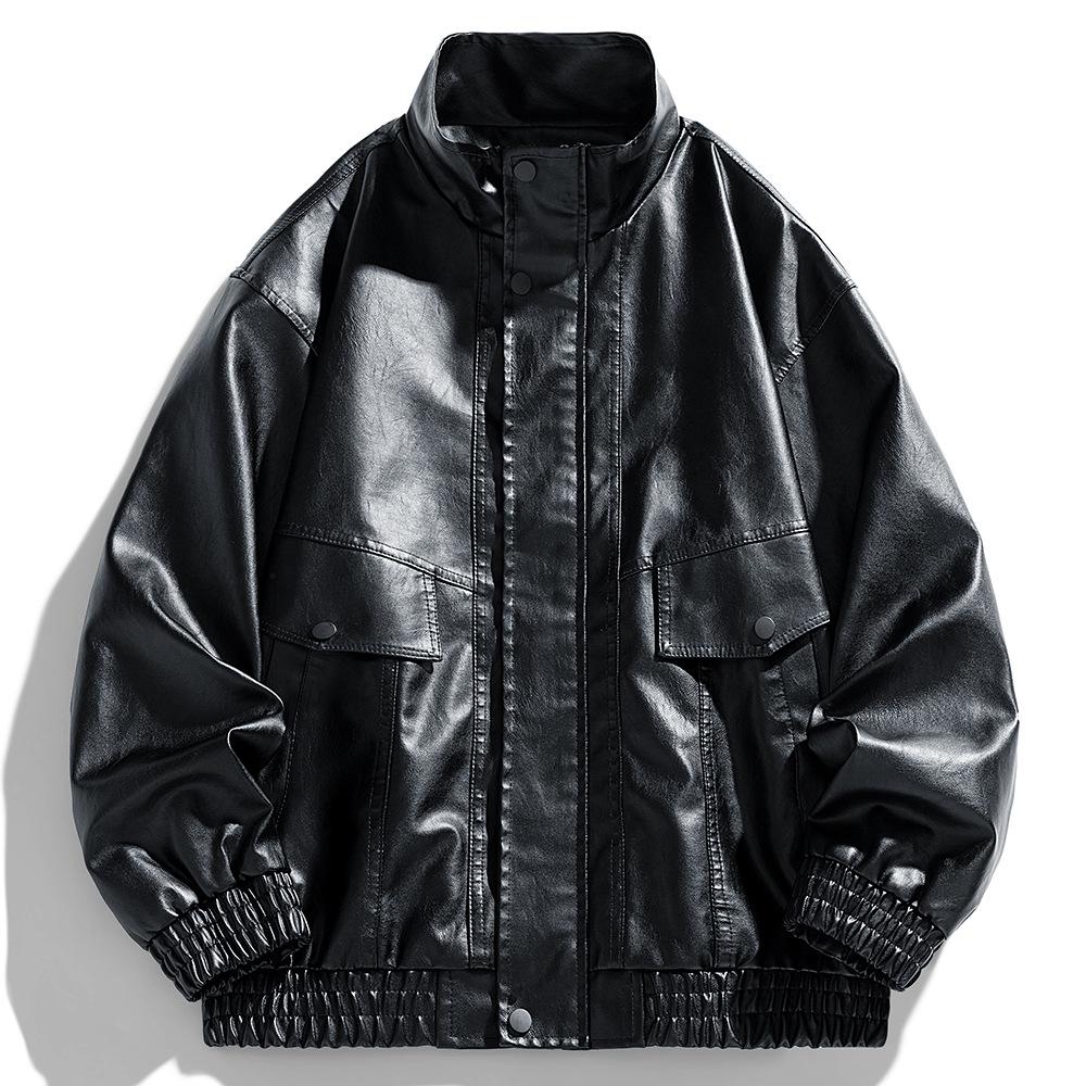 

Мужская куртка Новая рабочая куртка Мужская Красивая Мужская Весенне-осенняя Повседневная Кожаная куртка Топ 3XL