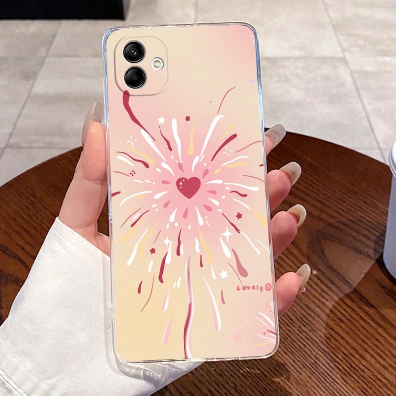 For Samsung Galaxy A04e A04 Case For Samsung A05 Coque Samsung A07 4G Capa Clear Silicon Soft TPU Back Cover Cute Cat Phone Case