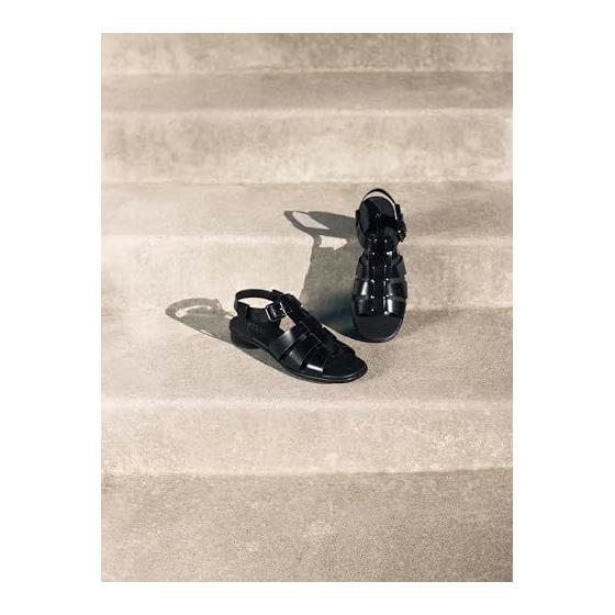 Used New [Echo] Sculpted Alba 25 Leather Women's Flat Strap Sandals EU36