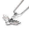 Trendy Hip Hop Men's Necklace: Big Wing Pendant with Copper and Zircon