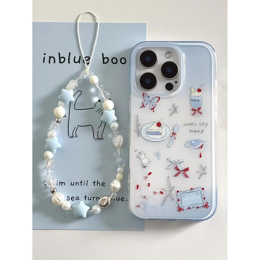 Korean Style Butterfly Afternoon Tea IPhone 15/16 Promax Mobile Phone Case Suitable for Apple 14 White Background Imd13/12