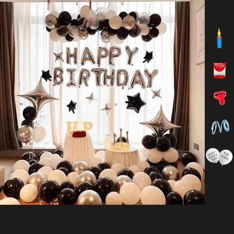 Narozeninová balónková dekorace Sada balónků s písmeny Banner Happy Birthday Party Potřeby