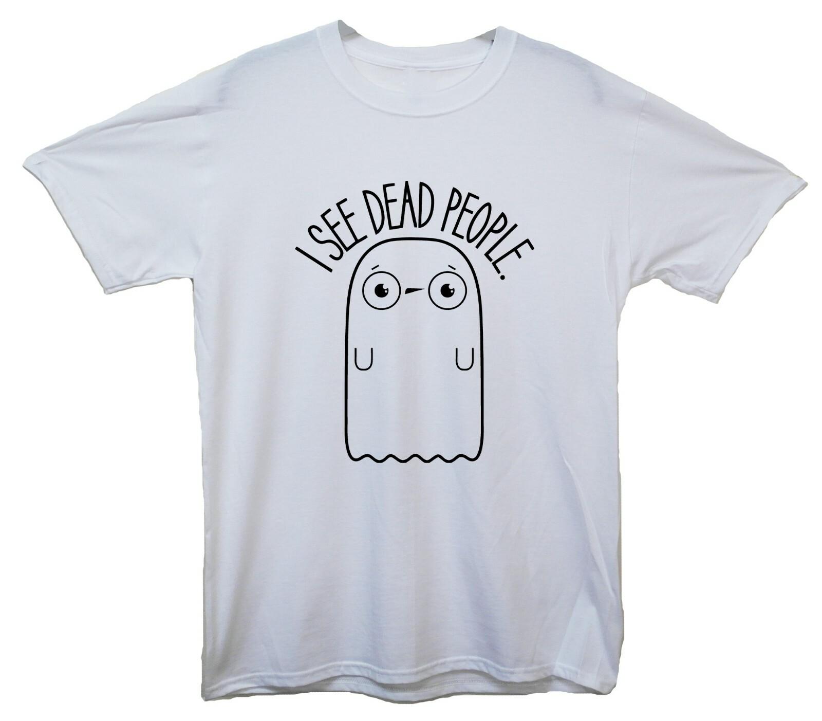 I See Dead People Cartoon Ghost Printed T-Shirt S разноцветный