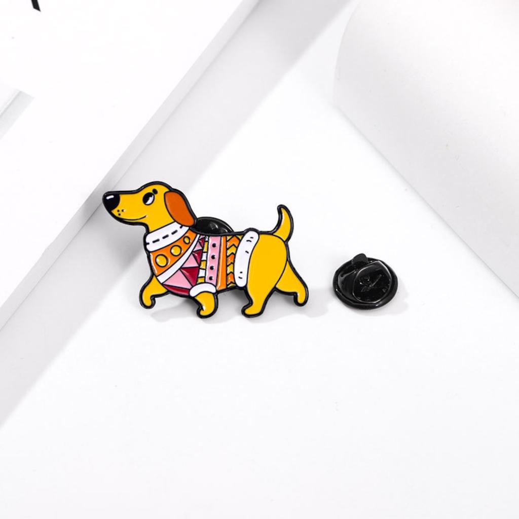 Cartoon Animal Brooch Buckle Painted Badge