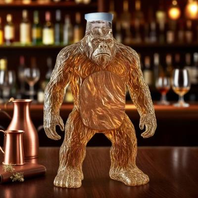 Yousheng Sasquatch Whiskey Decanter Bigfoot-shaped Wine Bottle Funny Collectible Wine Container Bar Decor for Whiskey Lovers