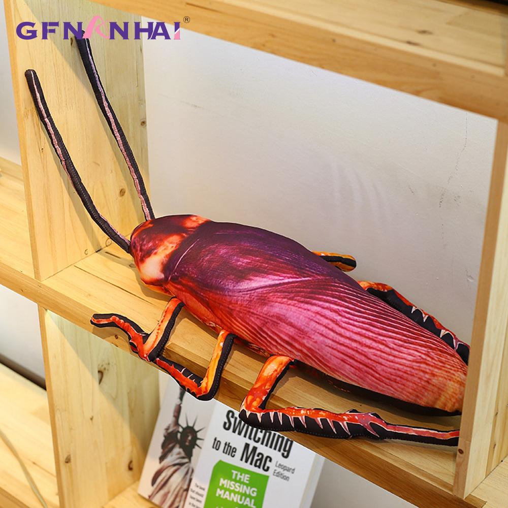 1Pc 55Cm Simulation Cockroach Plush Toy Stuffed Funny Insect Toy Doll For Kids Creative Soft Pillow Weird Birthday Gift Toys