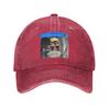 Front Door Motion Tung Sahur Meme Baseball Cap Unstructured Unisex Brainrot Distressed Washed Snapback Cap Summer Adjustable Hat