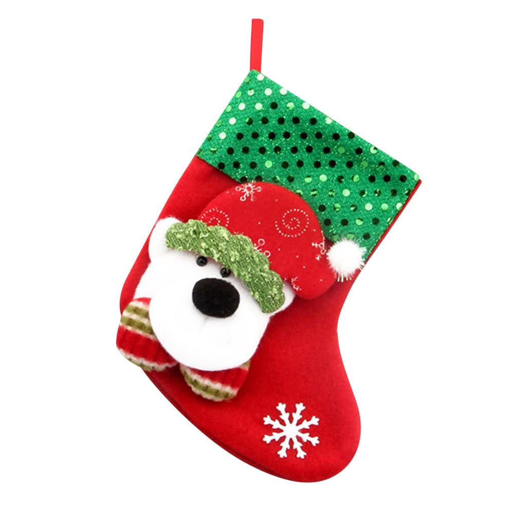 Christmas Stockings Xmas Gift Bags Fireplace Decoration Santa Claus Socks New Year Candy Holder Christmas Decor For Home