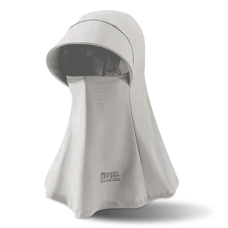 

2025 Летняя шляпа от солнца для женщин с защитой шеи, маской для лица, солнцезащитным козырьком, кепка для мотоциклистов, кепка с защитой от УФ-лучей, унисекс панамы светло-серый