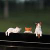 Healing Edge Simulation Cat Miniature Figurine Computer Cup Car Edge Decoration Ornament DIY Resin Crafts Cream Gel Accessories