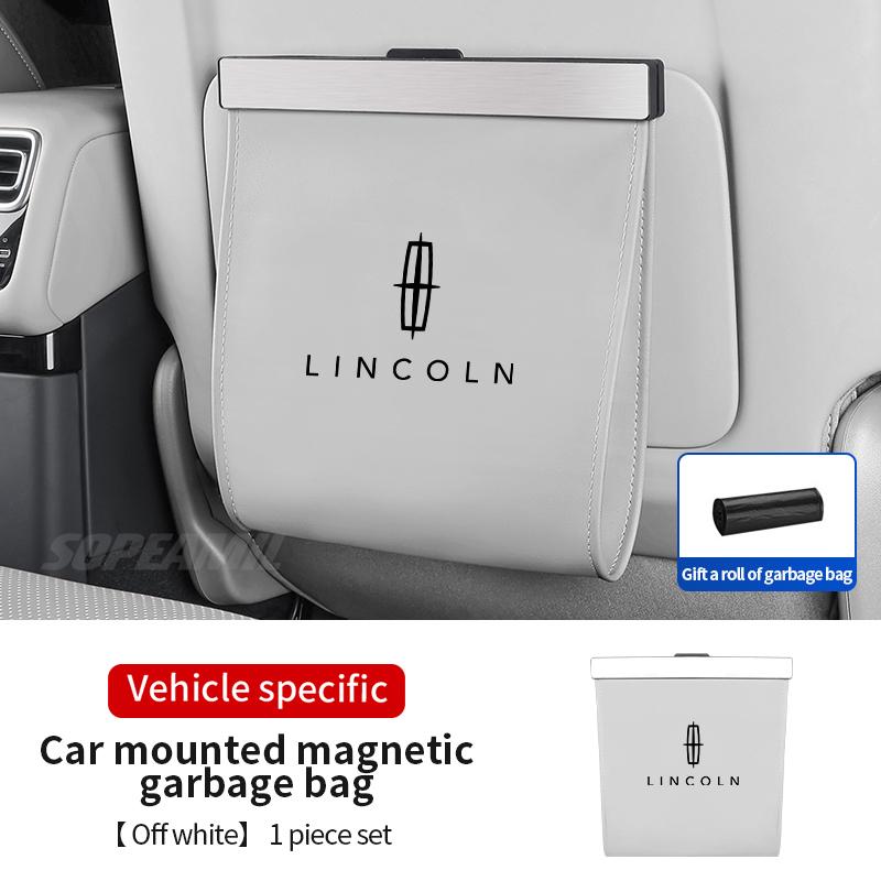 Lincoln Z MKZ MKC MKX MKT Navigator Aviator Nautilus Corsair Car Garbage Bag Led Light Seat Back Hanging Trash can Storage Bag tr1