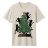 Comfort Colors® Christmas Tree And Cat TShirt Cute Christmas Shirt Cat Owner Unisex T-Shirt