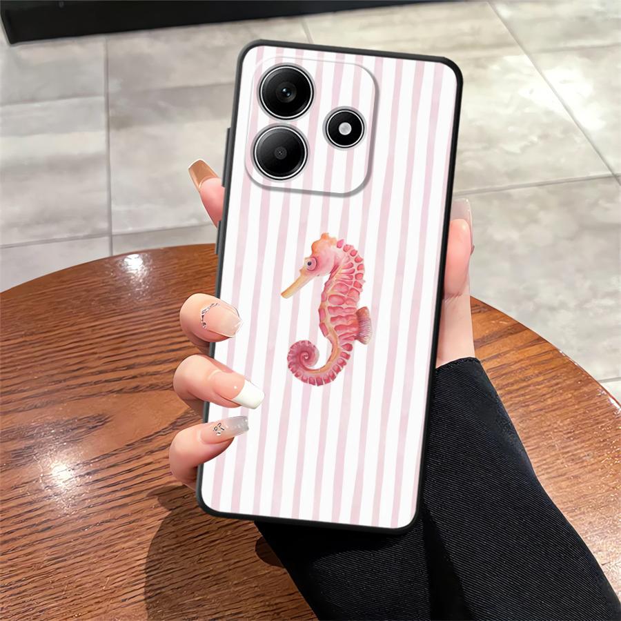 

Морские Животные Мягкий Чехол-Крышка для Телефона для Xiaomi Poco M3 M4 Pro C51 M5 F3 F4 F5 X3 X4 X5 C50 C65 Poco X3