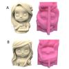 Little Girl Shaped Planter Mold Flowerpots Molds Silicone Concrete Mould Hand-Making Supplies for DIY Flowerpot Crafting