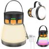 2 Pack LED Camping Lantern, 1500 Lumens Camping Lantern Rechargeable with Solar Panel Charging, Waterproof, Camping Flashlight for Hurricane Emergenc