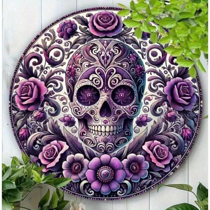 

Metal Wall Art Sugar Skull Day of the Dead Home Decor