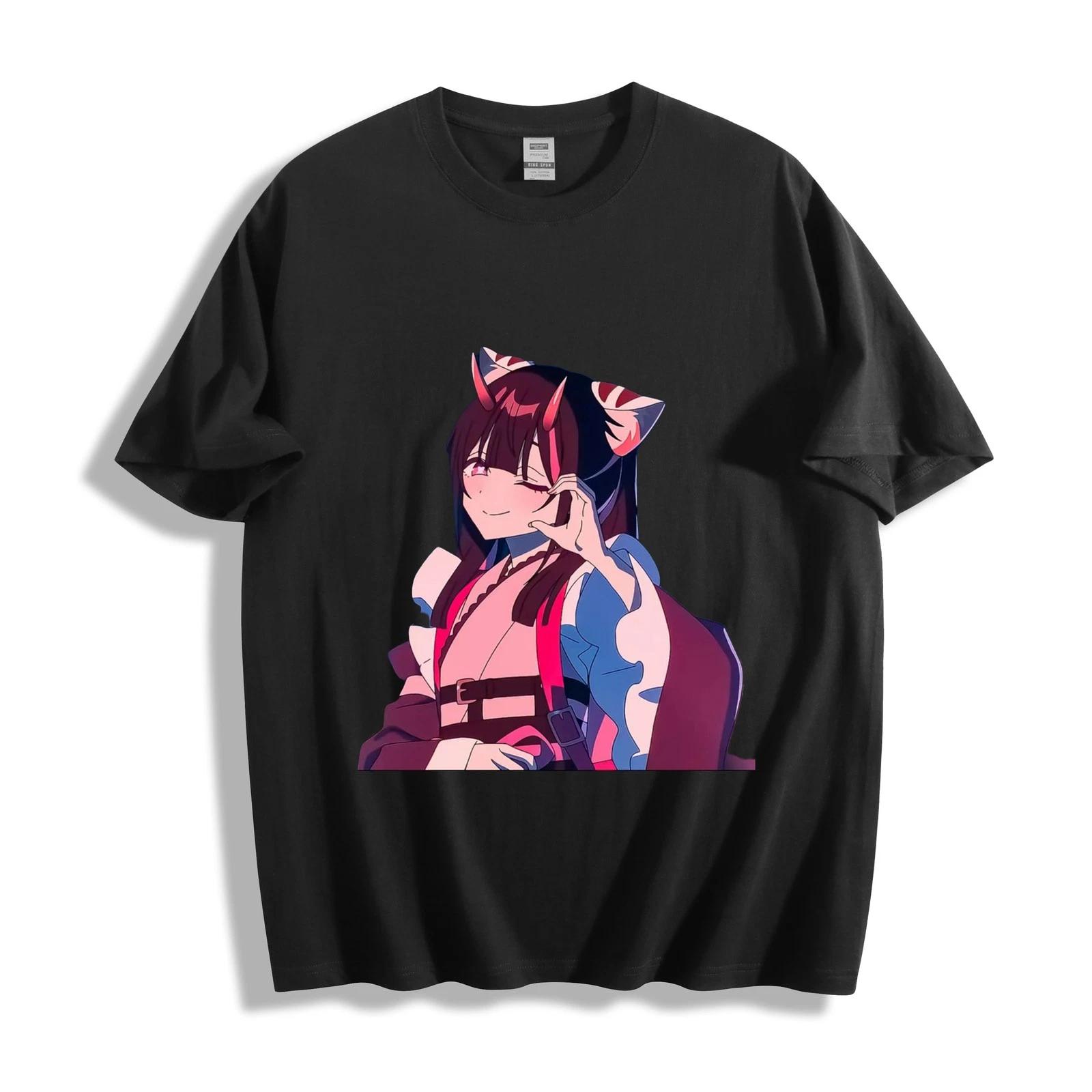 

Kaguya-hime Komazawa Noi Селфи Футболка - Аниме Футболка с Кошачьими Ушками и Позой Мира S