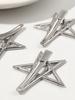 Full of diamonds pentagram star hairpin side clip Korean simple hairpin star bangs clip high-end hair ornament cold wind hairpin